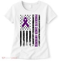 Pancreatic Cancer Awareness Purple Ribbon Women's T-Shirt thumb 0