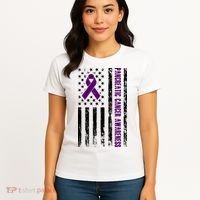Pancreatic Cancer Awareness Purple Ribbon Women's T-Shirt thumb 4