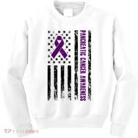 Pancreatic Cancer Awareness Purple Ribbon Kids Sweatshirt thumb 0