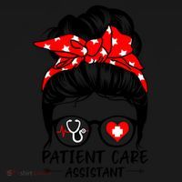 Patient Care Assistant Life Messy Bun Hair Funny Medical Funny Gift Ornament thumb 1