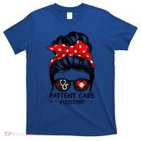 Patient Care Assistant Life Messy Bun Hair Funny Medical Funny Gift T-Shirt thumb 0