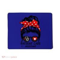 Patient Care Assistant Life Messy Bun Hair Funny Medical Funny Gift Mousepad thumb 0
