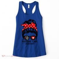 Patient Care Assistant Life Messy Bun Hair Funny Medical Funny Gift Women's Tank Top thumb 0