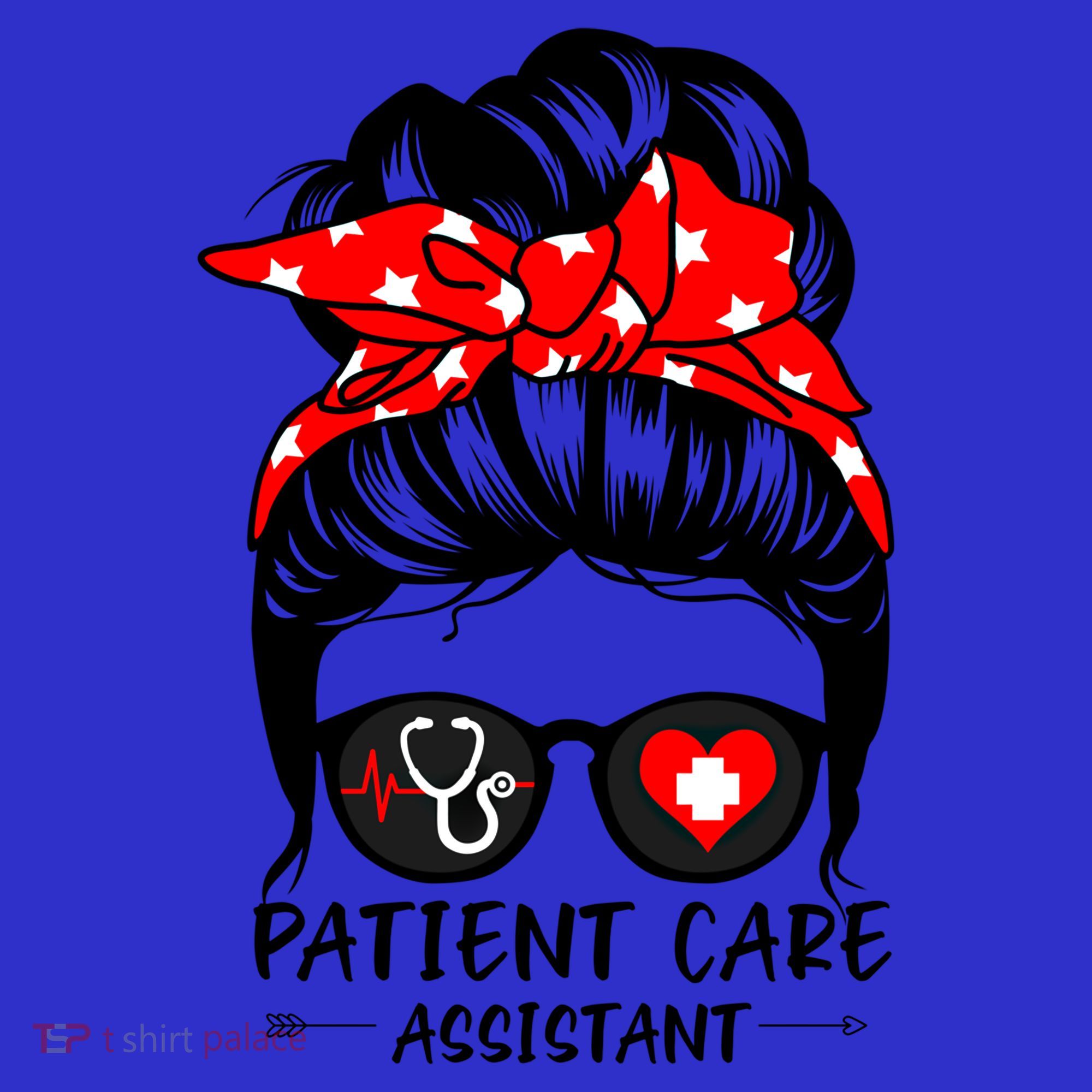 Patient Care Assistant Life Messy Bun Hair Funny Medical Funny Gift Women's Tank Top