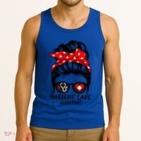 Patient Care Assistant Life Messy Bun Hair Funny Medical Funny Gift Tank Top thumb 3