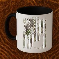 Patriotic Camo American Flag Deer Hunter Hunting Gift Coffee Mug thumb 2
