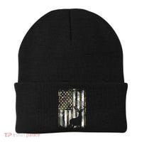 Patriotic Camo American Flag Deer Hunter Hunting Gift Beanie thumb 0