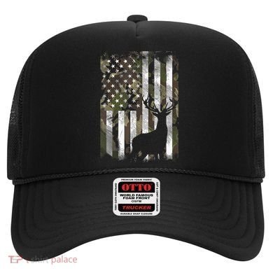 Patriotic Camo American Flag Deer Hunter Hunting Gift Hat