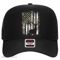 Patriotic Camo American Flag Deer Hunter Hunting Gift Hat thumb 0