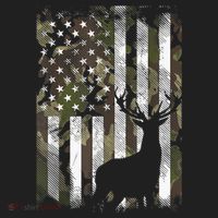 Patriotic Camo American Flag Deer Hunter Hunting Gift Hat thumb 2