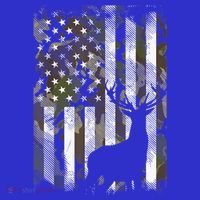 Patriotic Camo American Flag Deer Hunter Hunting Gift Long Sleeve Shirt thumb 2