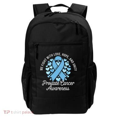 Prostate Cancer Awareness Love Hope Unity Light Blue Ribbon Backpack