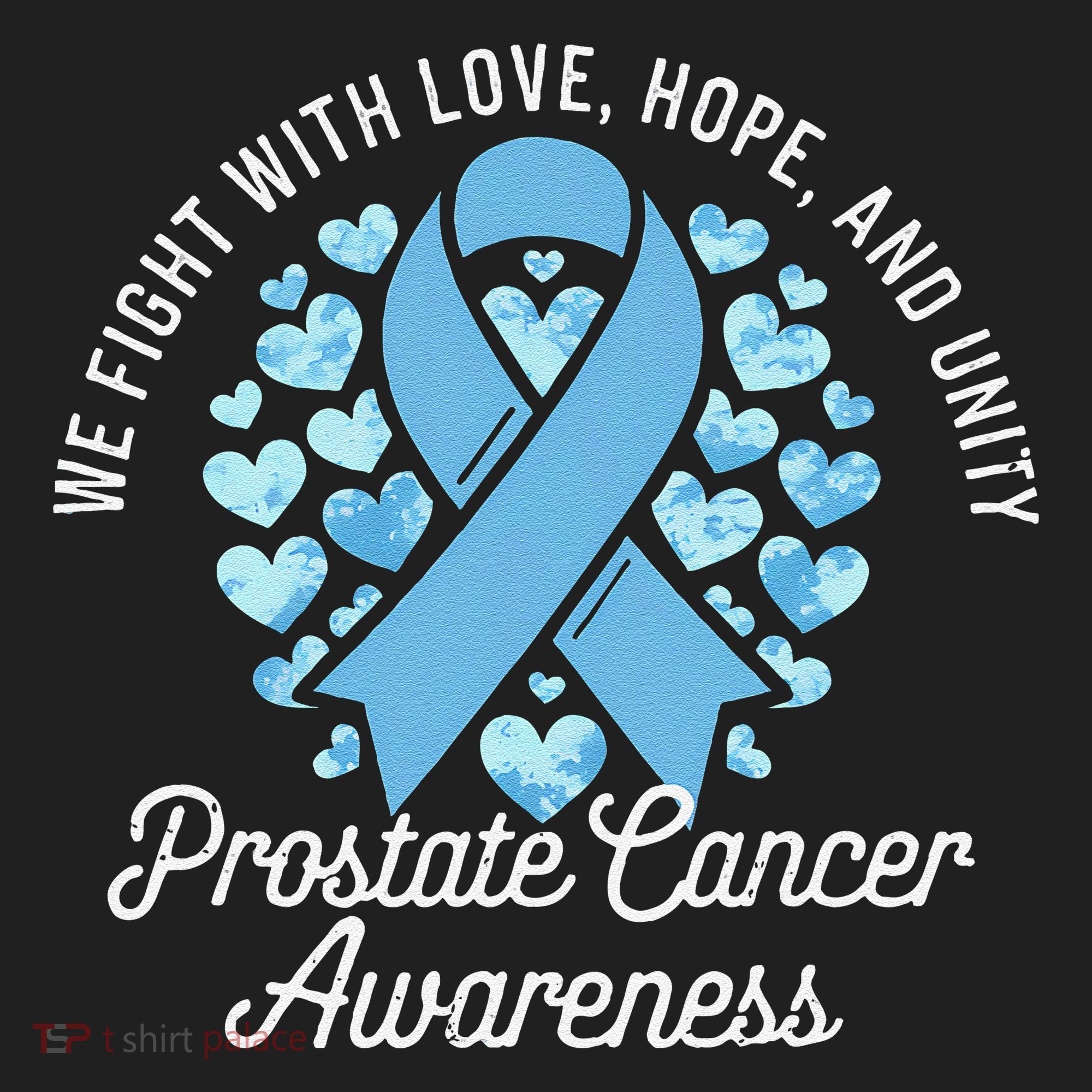Prostate Cancer Awareness Love Hope Unity Light Blue Ribbon Beanie