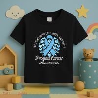 Prostate Cancer Awareness Love Hope Unity Light Blue Ribbon Toddler T-Shirt thumb 3