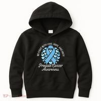Prostate Cancer Awareness Love Hope Unity Light Blue Ribbon Kids Hoodie thumb 0