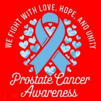 Prostate Cancer Awareness Love Hope Unity Light Blue Ribbon Santa Hat thumb 1