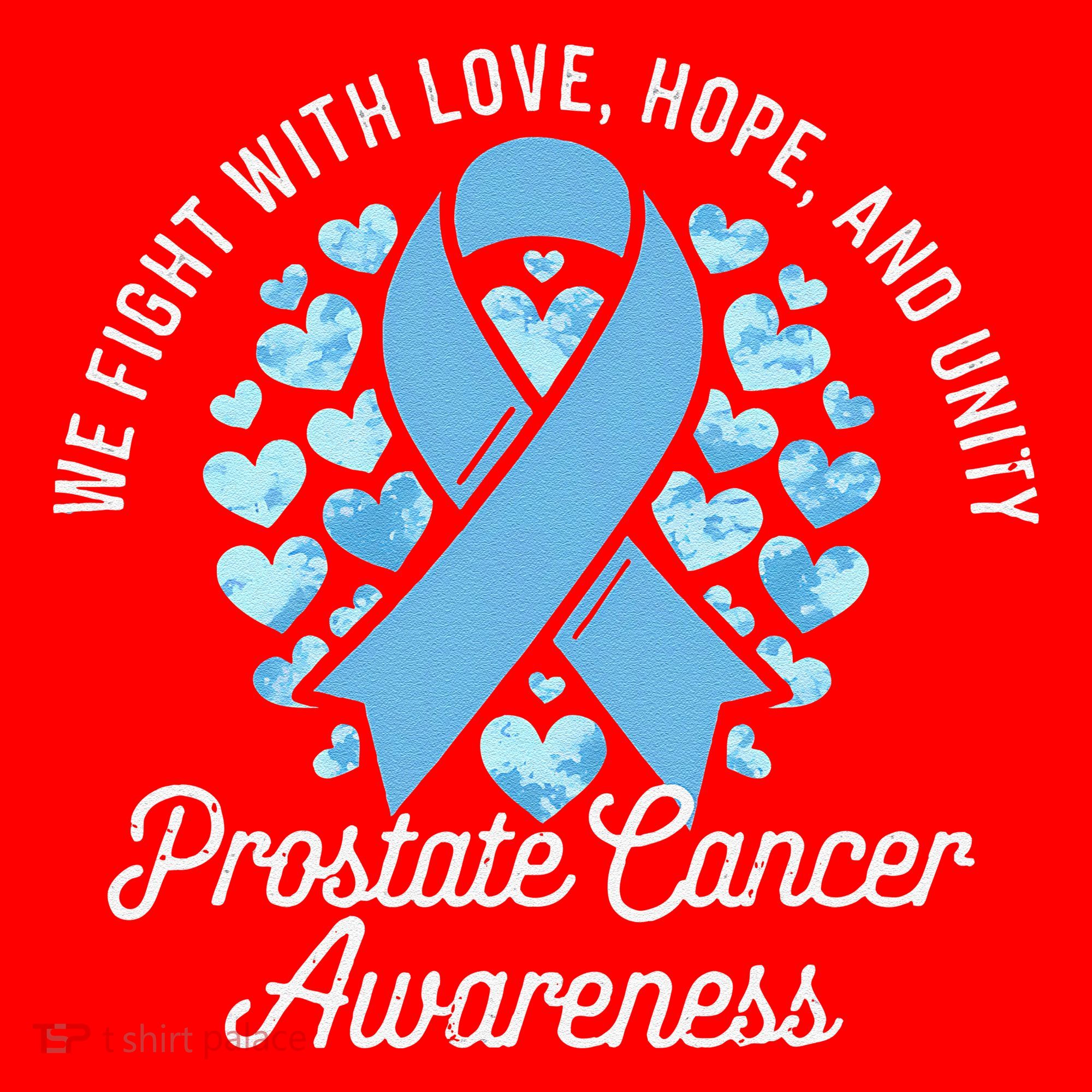 Prostate Cancer Awareness Love Hope Unity Light Blue Ribbon Santa Hat