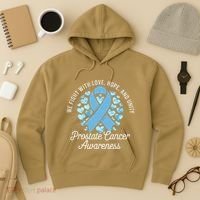 Prostate Cancer Awareness Love Hope Unity Light Blue Ribbon Hoodie thumb 3
