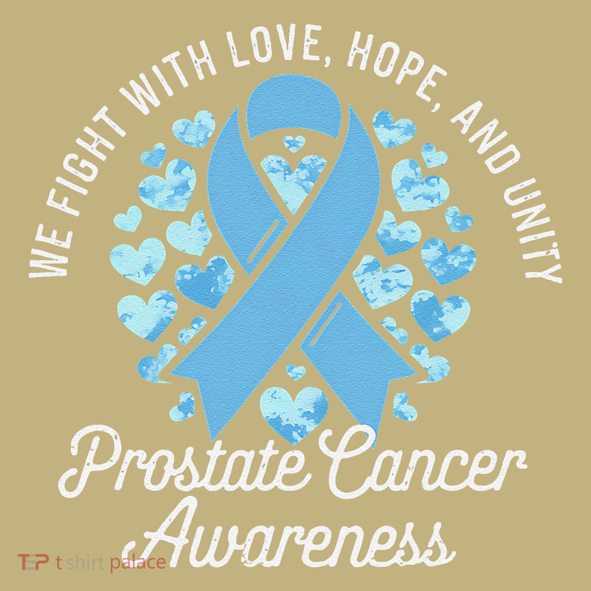 Prostate Cancer Awareness Love Hope Unity Light Blue Ribbon Sweatshirt