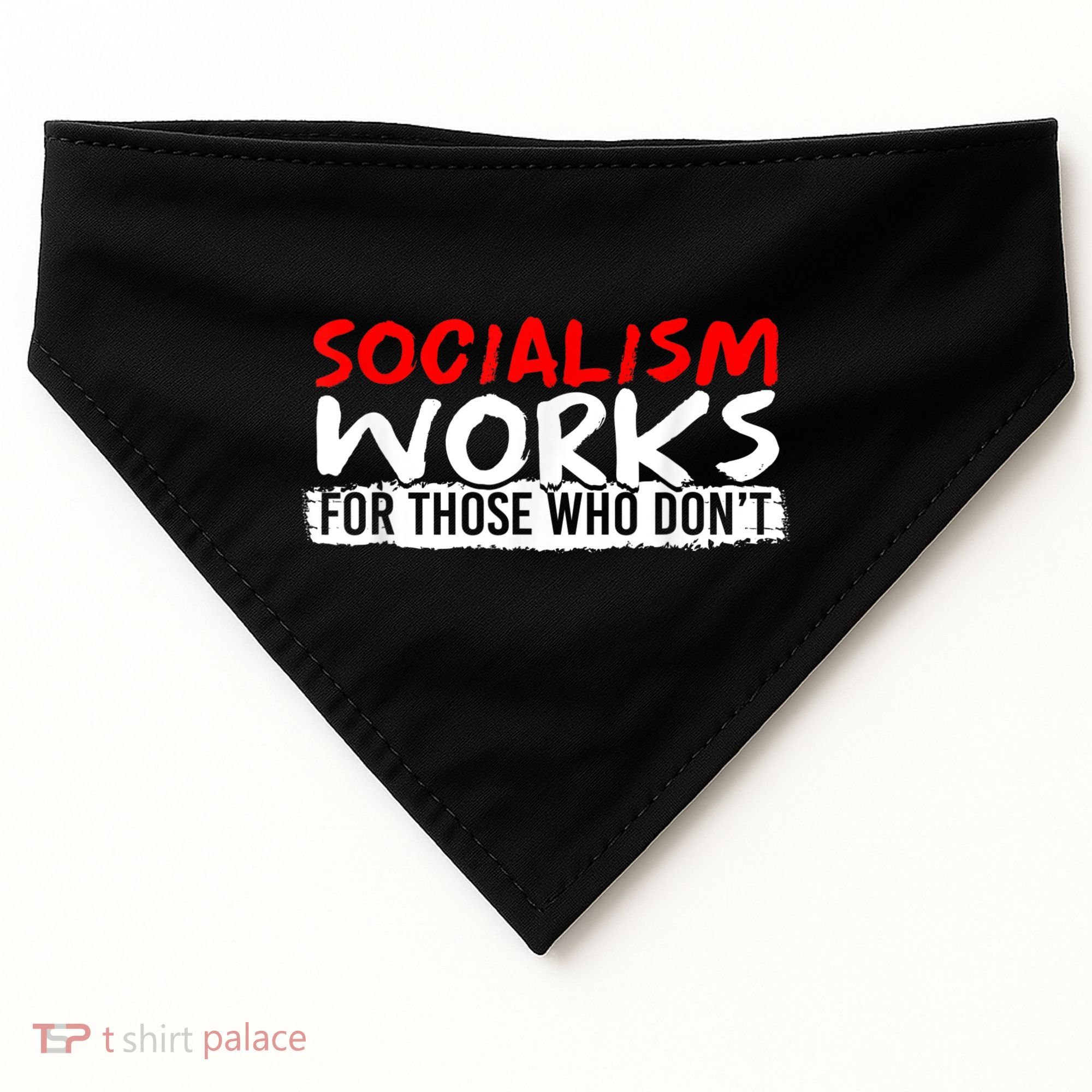 Pro Capitalism Anti Communist Funny Anti Socialism USA-Made Doggie Bandana