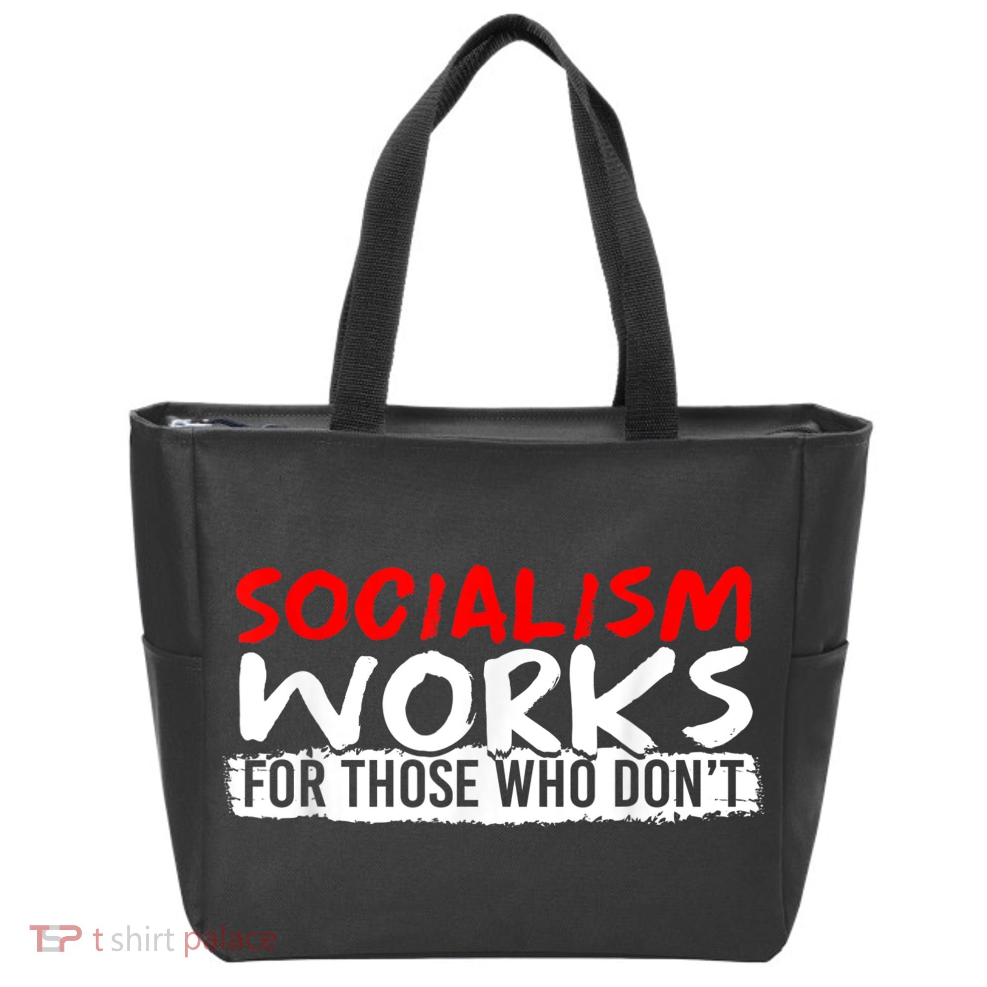 Pro Capitalism Anti Communist Funny Anti Socialism Tote Bag