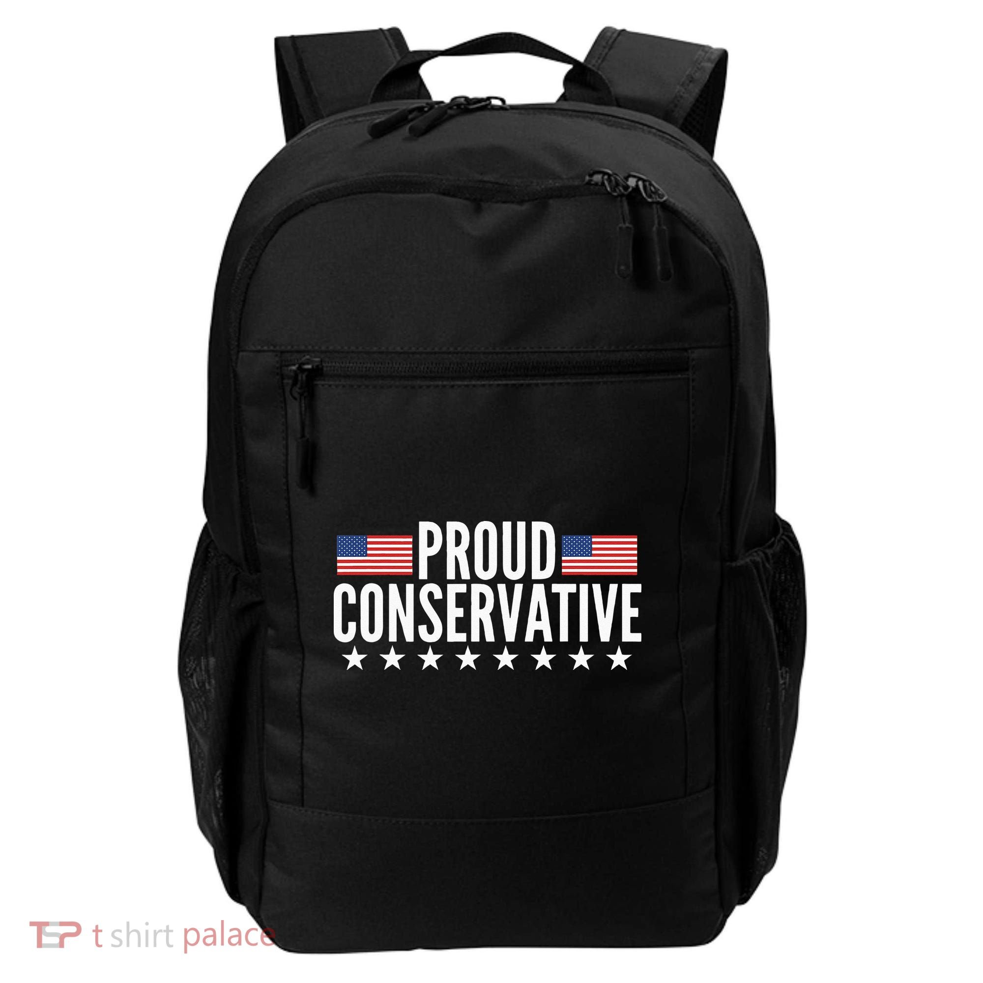 Proud Conservative American USA Flag Backpack