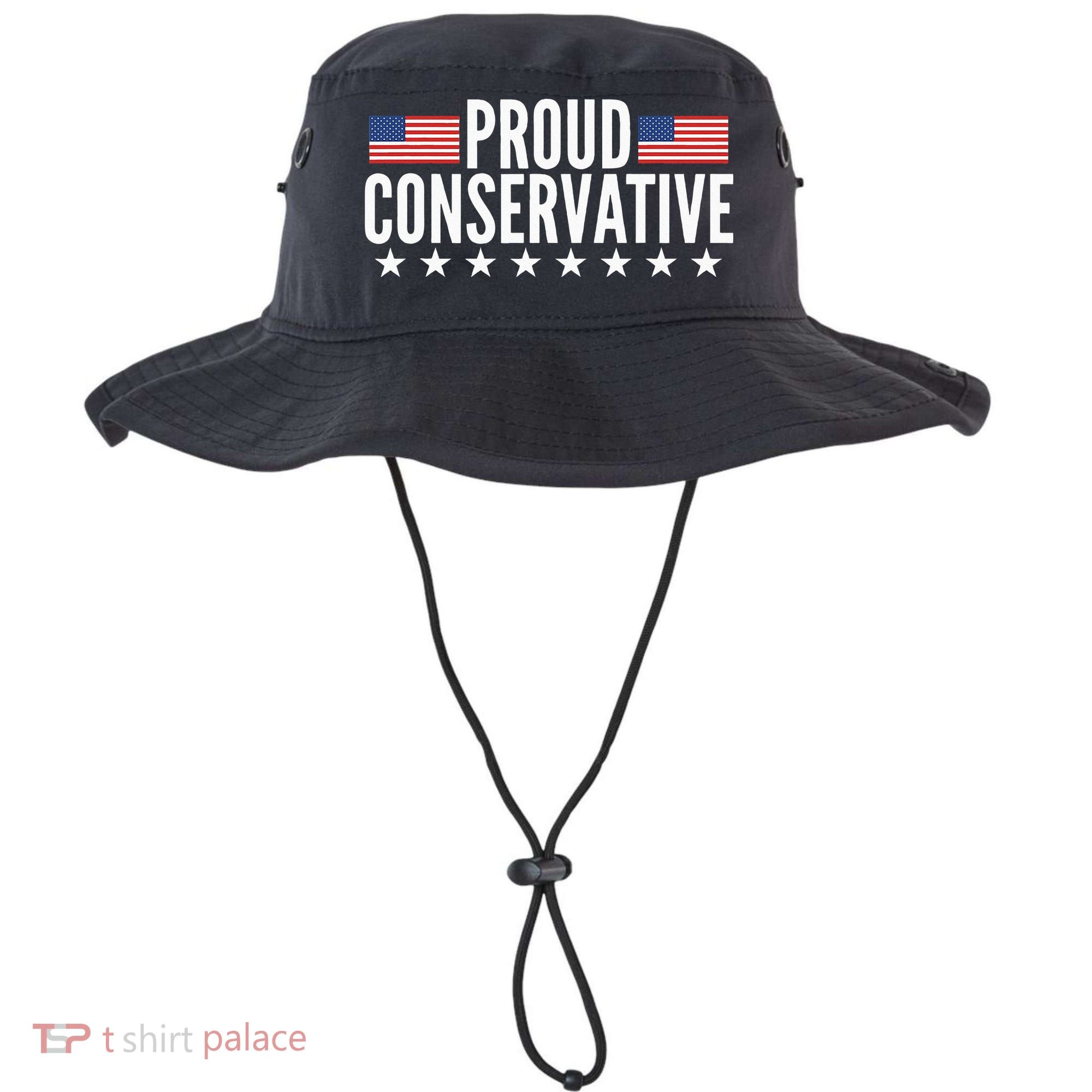 Proud Conservative American USA Flag Bucket Hat