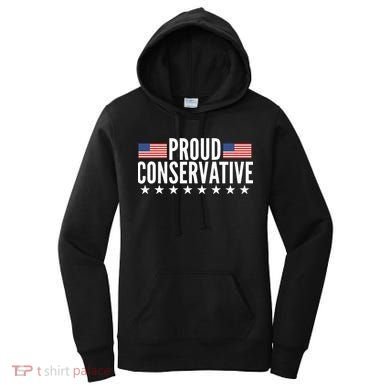 Proud Conservative American USA Flag Women's Hoodie