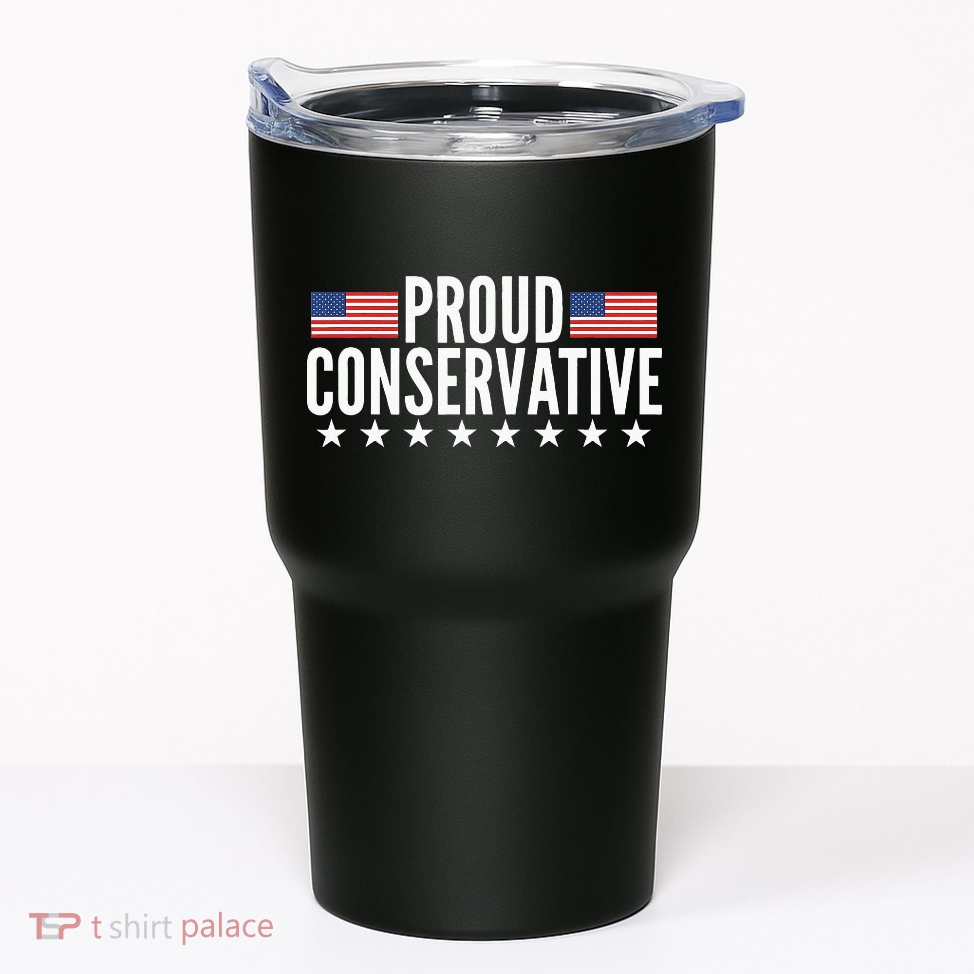 Proud Conservative American USA Flag Tumbler
