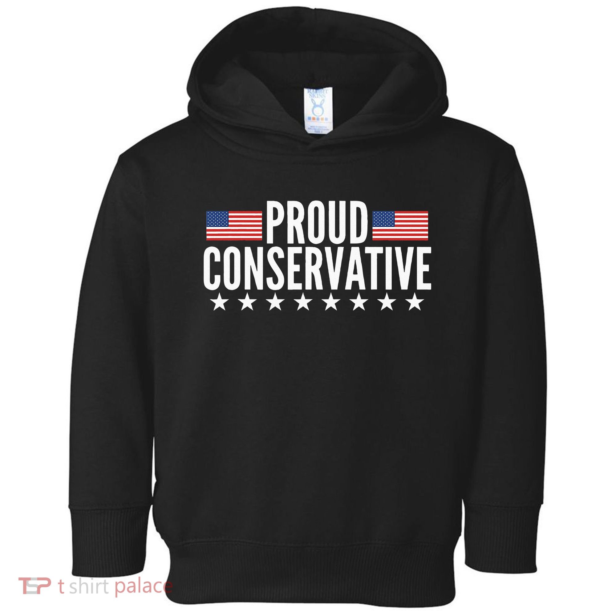 Proud Conservative American USA Flag Toddler Hoodie