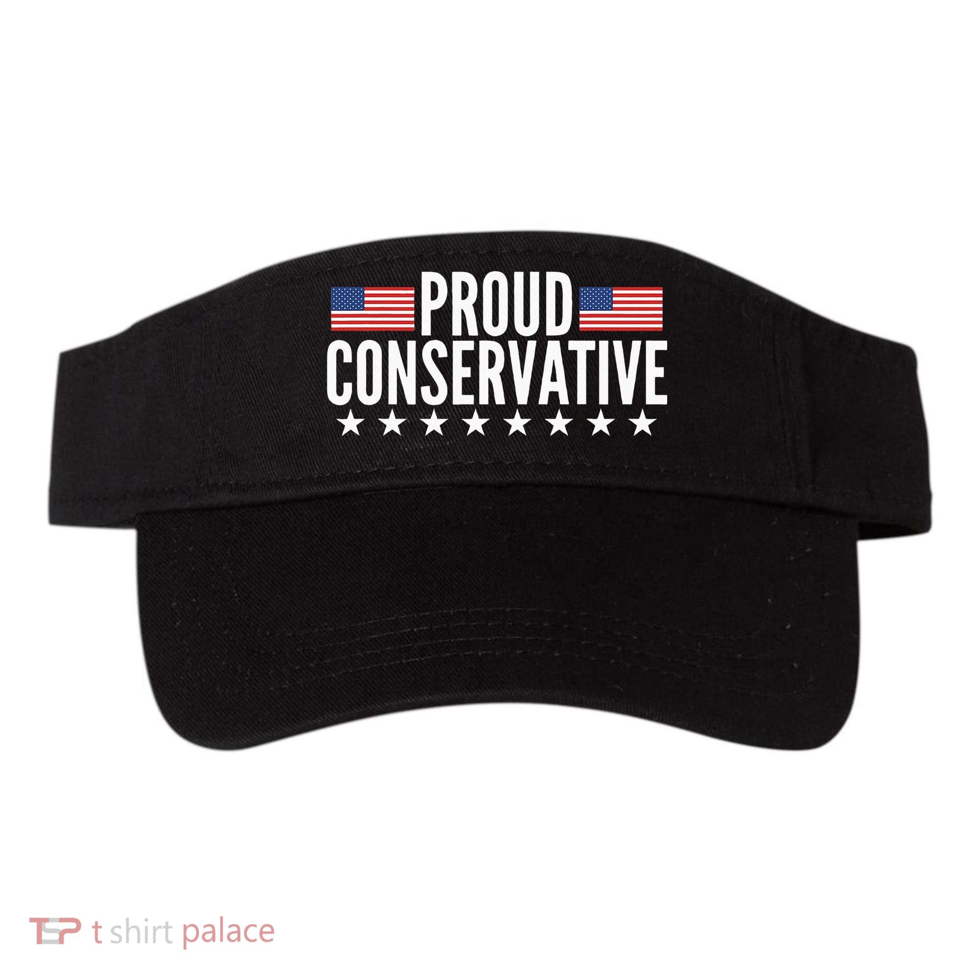 Proud Conservative American USA Flag Visor