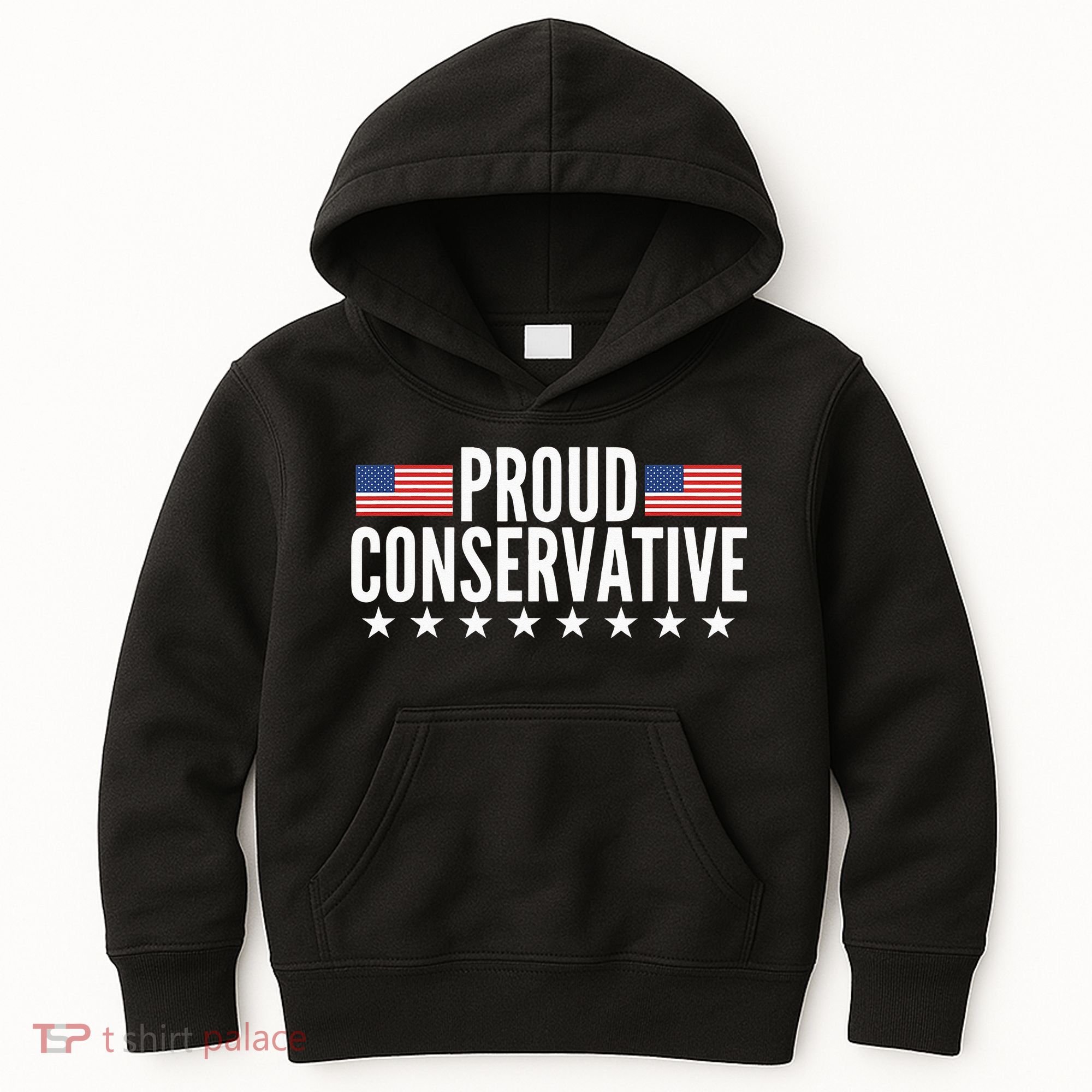 Proud Conservative American USA Flag Kids Hoodie