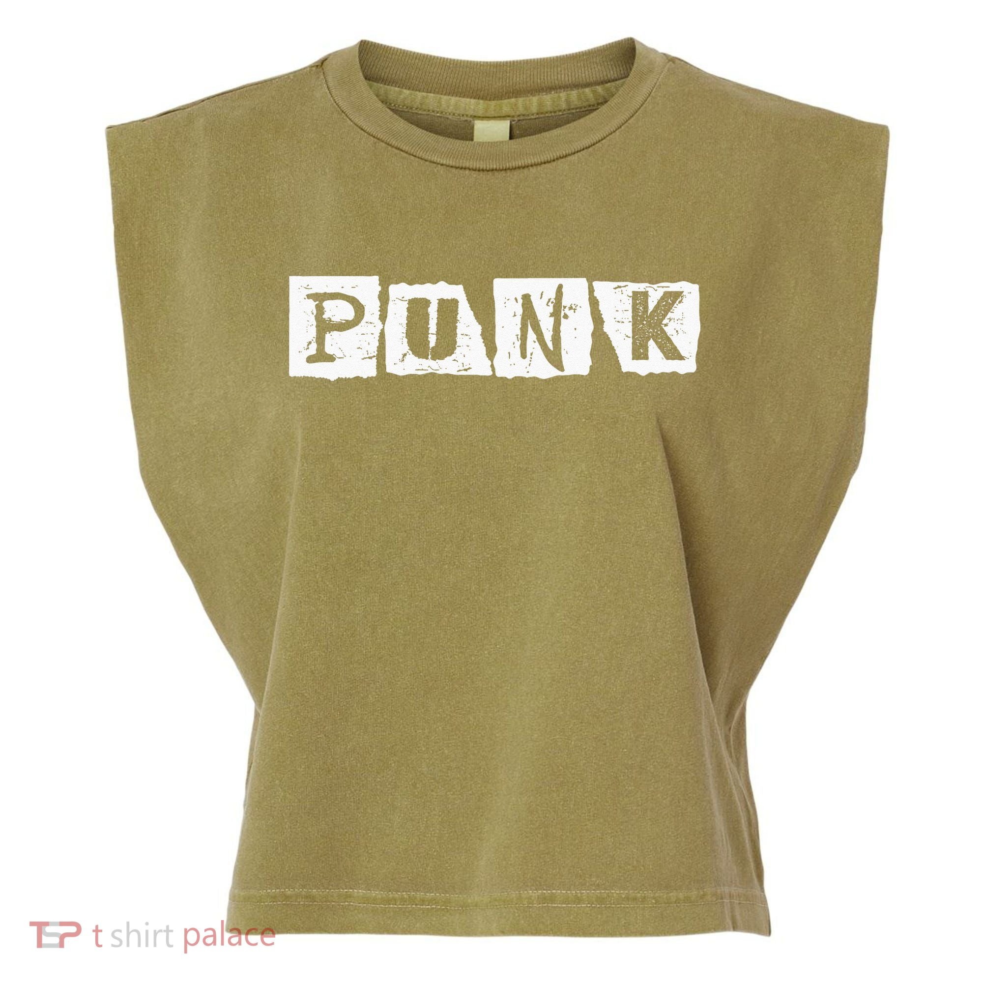 Punk Clothes Alternative Punk Music Punk Rock Garment-Dyed Women's Muscle Tee