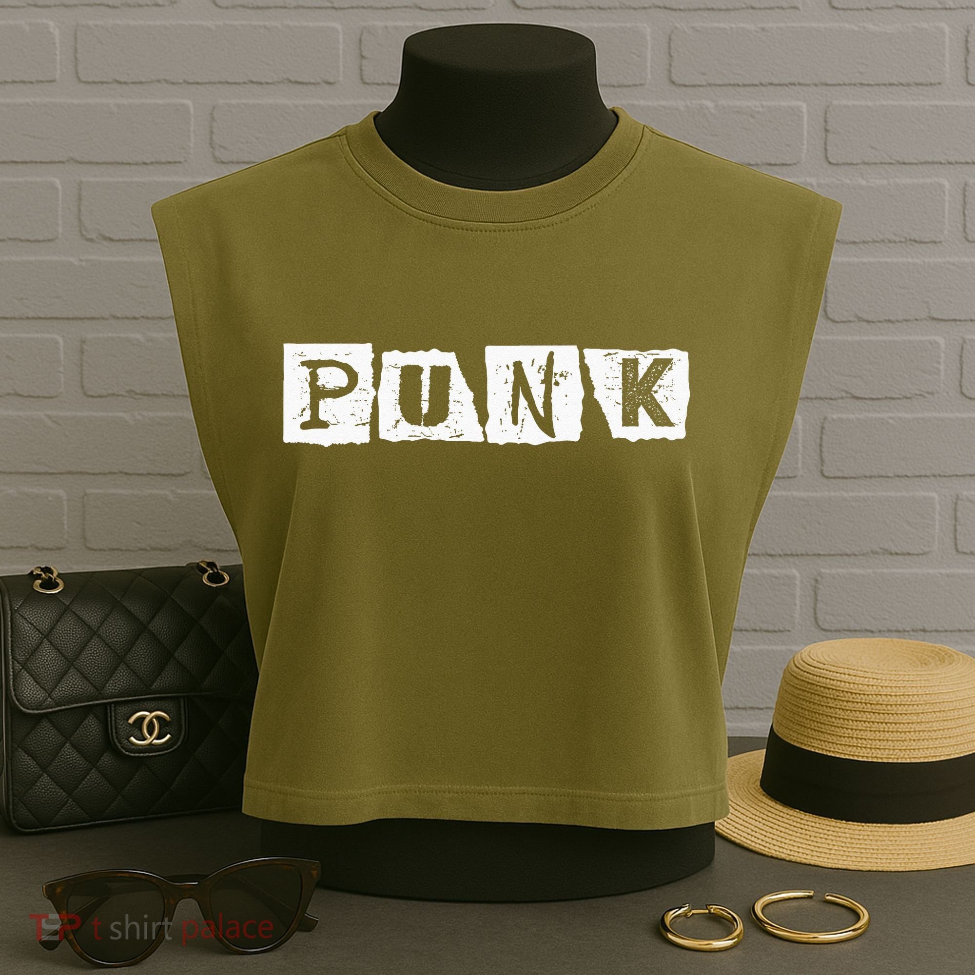 Punk Clothes Alternative Punk Music Punk Rock Garment-Dyed Women's Muscle Tee
