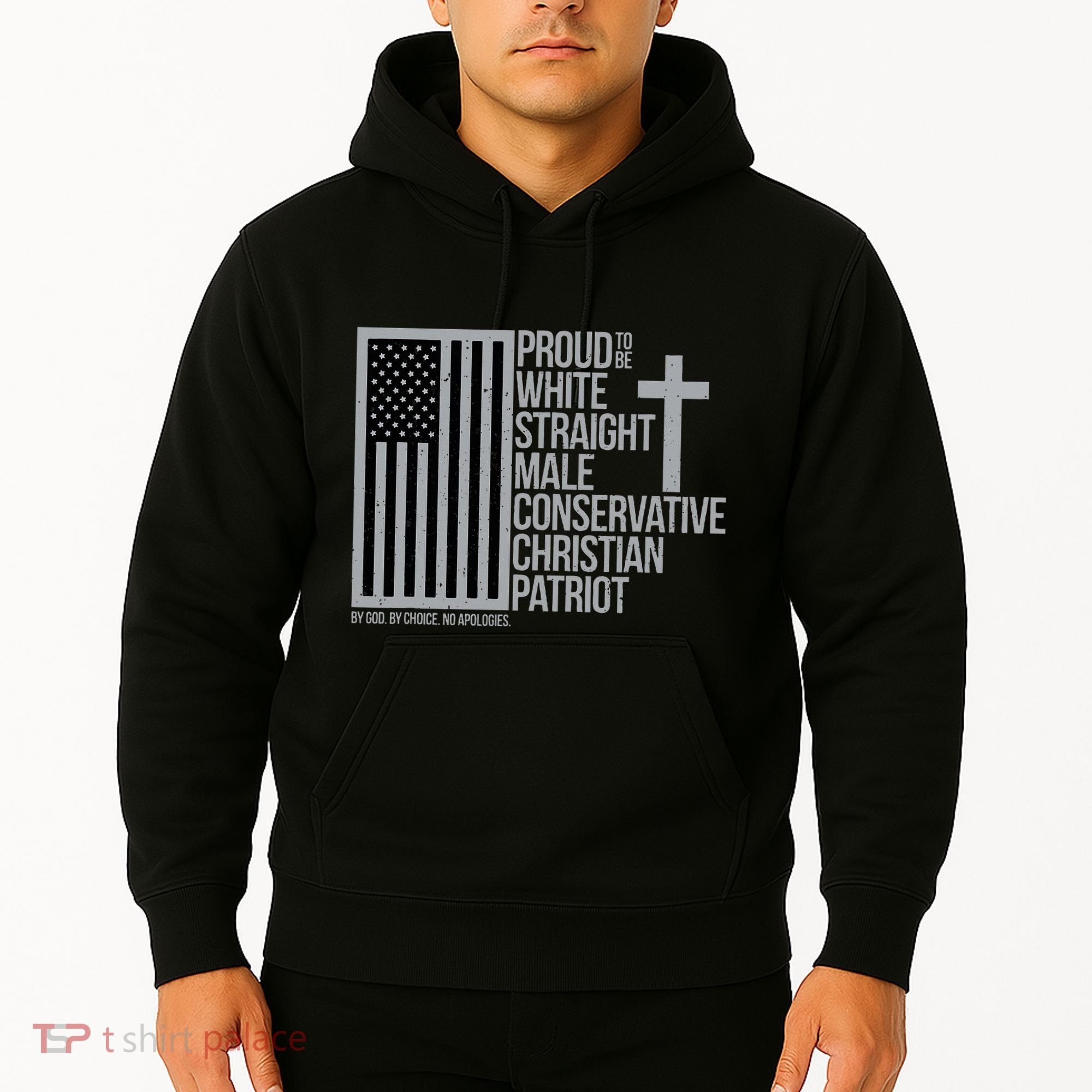 Proud Christian American Man Hoodie