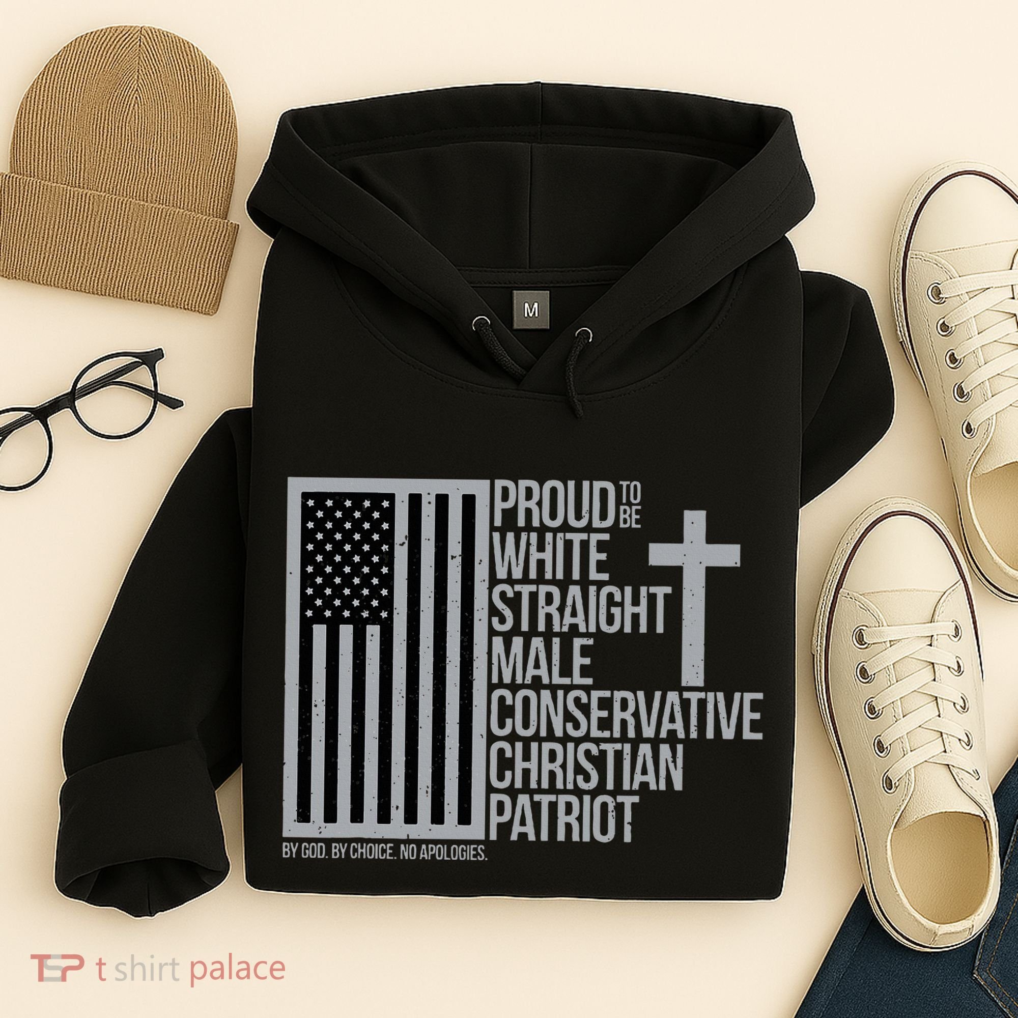 Proud Christian American Man Hoodie