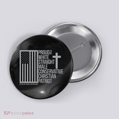 Proud Christian American Man Button