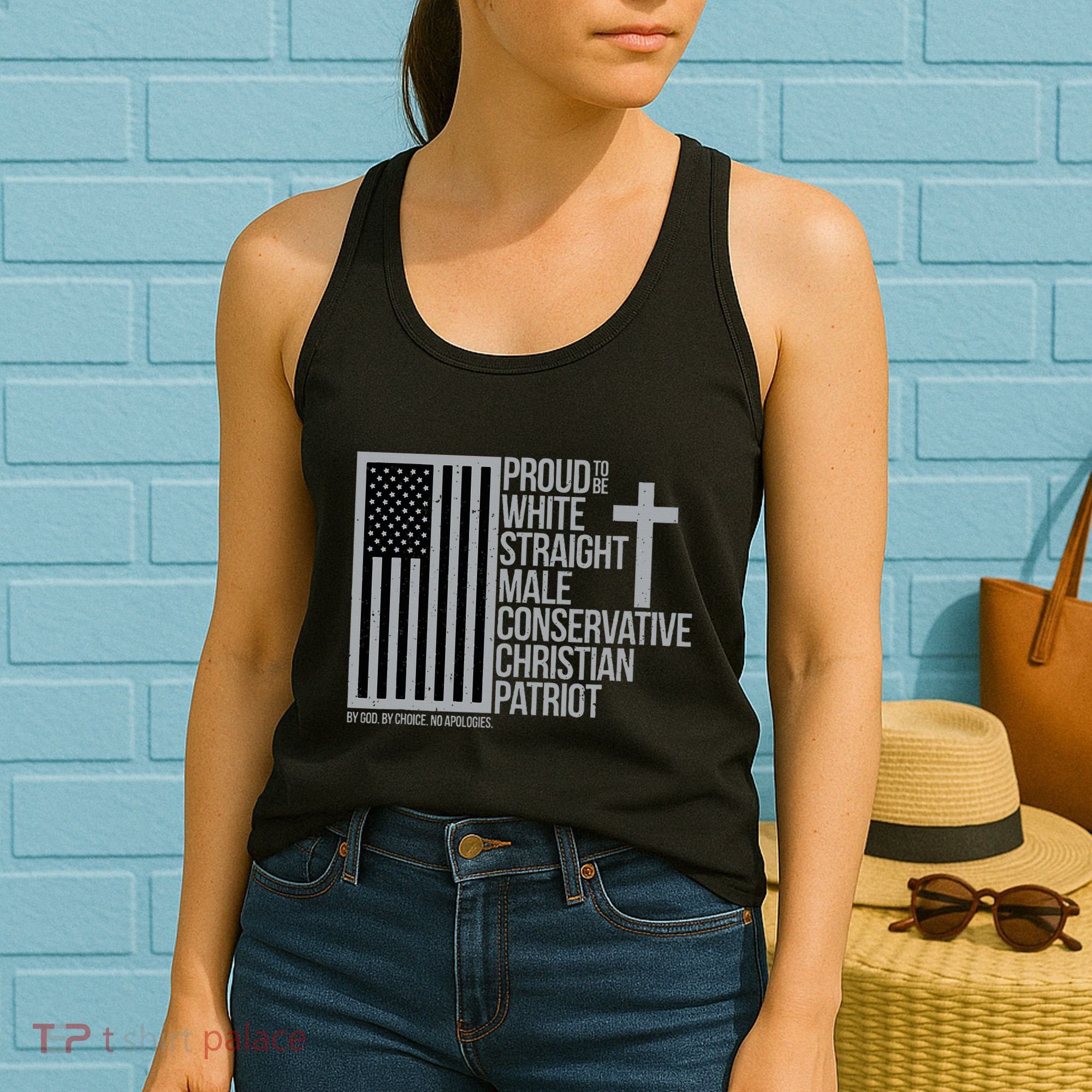 Proud Christian American Man Women's Tank Top