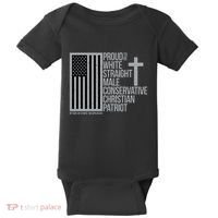 Proud Christian American Man Baby Bodysuit thumb 0