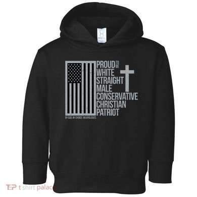 Proud Christian American Man Toddler Hoodie
