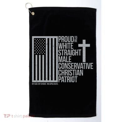 Proud Christian American Man Golf Towel