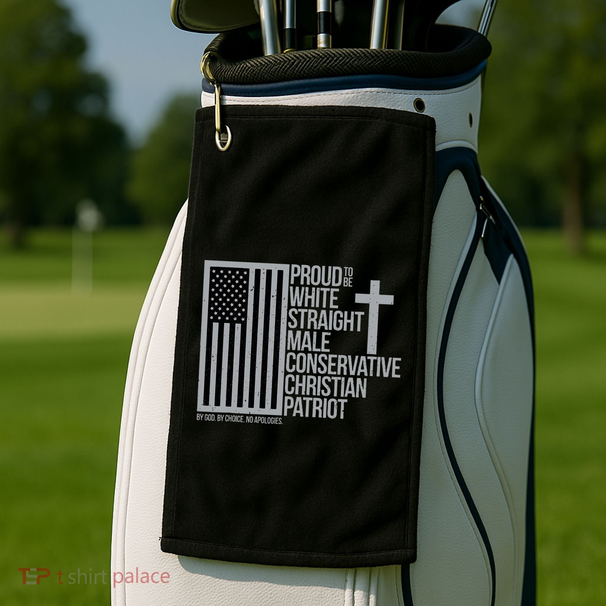 Proud Christian American Man Golf Towel