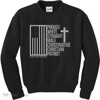 Proud Christian American Man Kids Sweatshirt