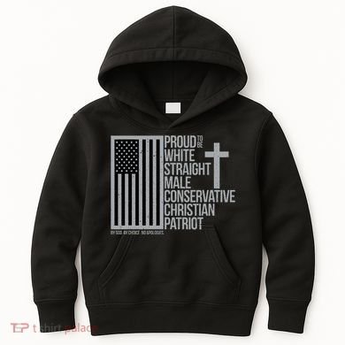 Proud Christian American Man Kids Hoodie