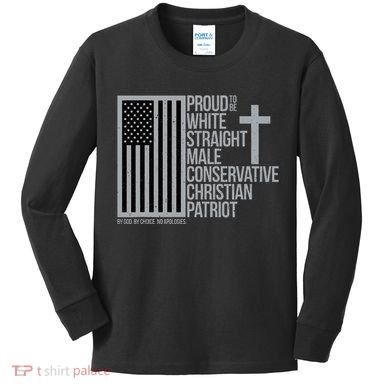Proud Christian American Man Kids Long Sleeve Shirt