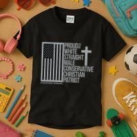 Proud Christian American Man Kids T-Shirt thumb 3