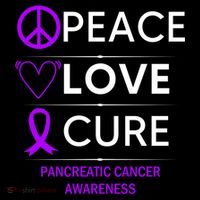 Pancreatic Cancer Awareness Peace Love Cure Purple Ribbon Gift Coffee Mug thumb 5