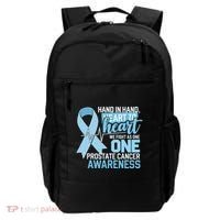 Prostate Cancer Awareness Heart To Heart Light Blue Ribbon Backpack thumb 0