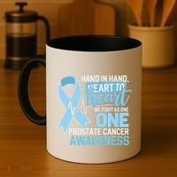 Prostate Cancer Awareness Heart To Heart Light Blue Ribbon Coffee Mug thumb 4