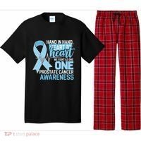 Prostate Cancer Awareness Heart To Heart Light Blue Ribbon Pajama Set thumb 0
